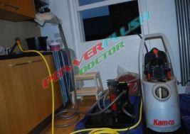 powerflush in progress